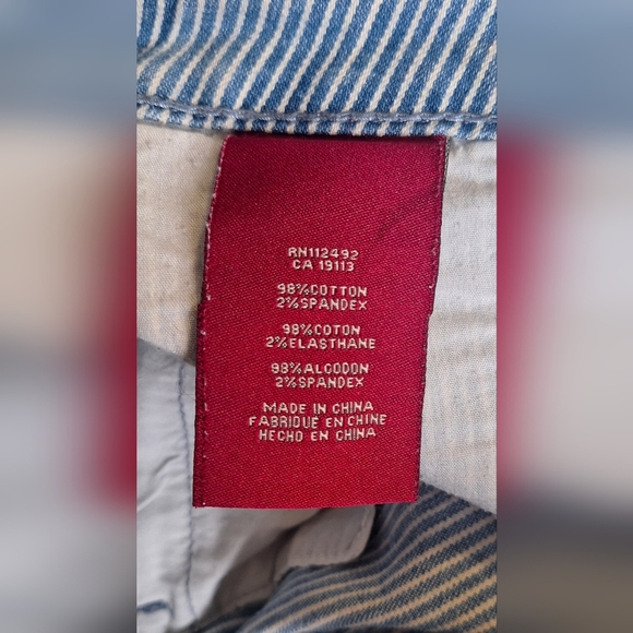 Makers of true original size 27 pin stripped jean shorts - Picture 2 of 4